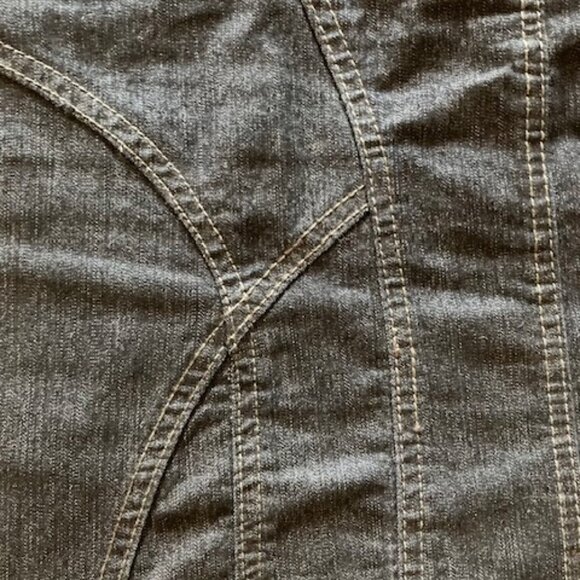 RW&CO. Premium Denim Dark Blue A Line Skirt - Size 0 - Picture 3 of 7